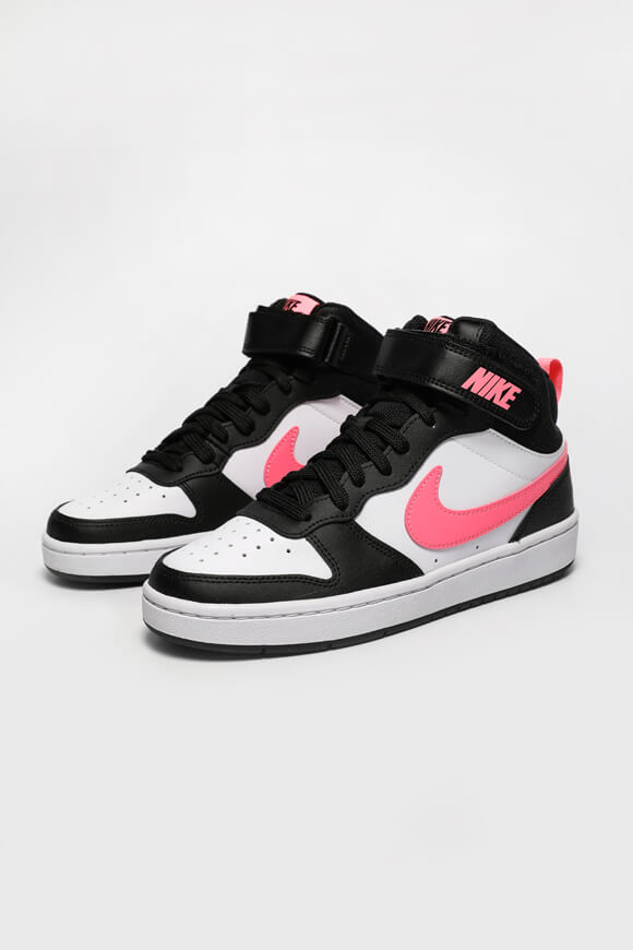 Nike Court Borough 2 Sneaker | White + Black + Pink | Mädchen  | EU37.5 von Nike