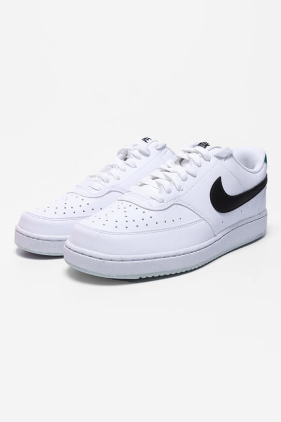 Nike Court Vision Low NN Sneaker | White + Black + Malachite | unisex  | EU40.5 von Nike