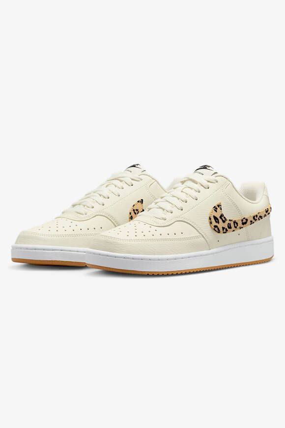 Nike Court Vision Sneaker | Sail + Black + White + Flax | Damen  | EU36.5 von Nike