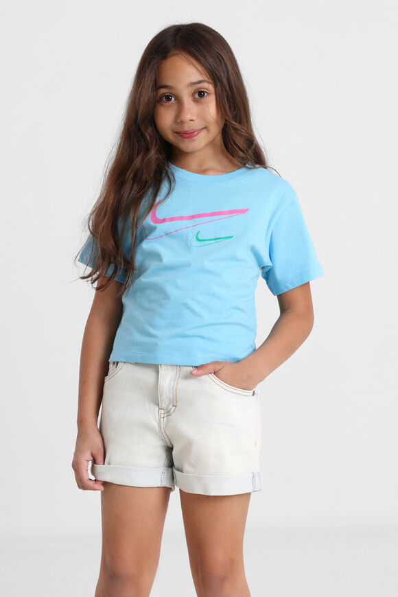 Nike Crop T-Shirt | Aquarius Blue | Mädchen  | 5y von Nike