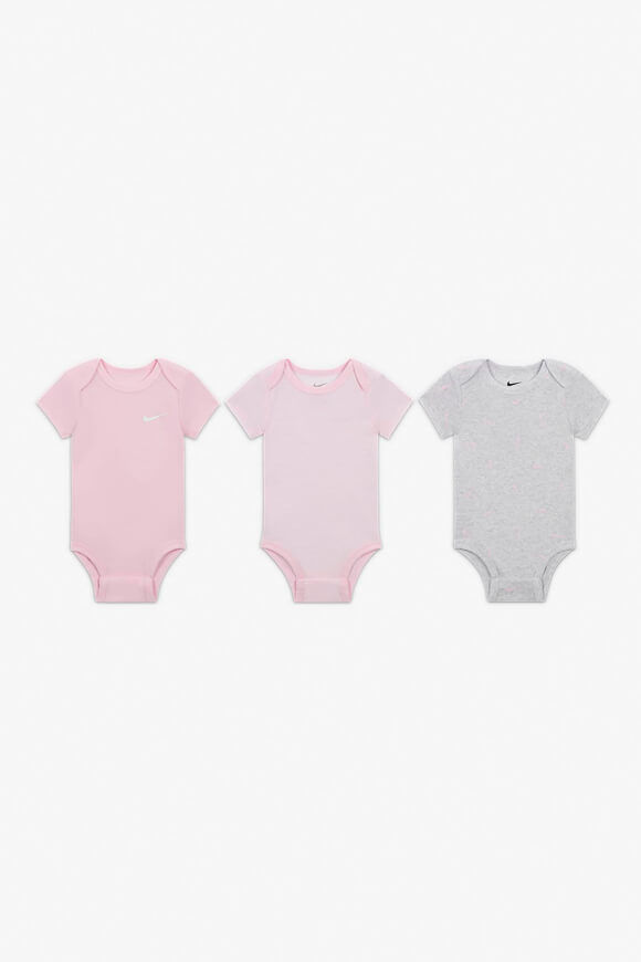 Nike Dreierpack Baby Bodys | Birch Heather + Light Pink | Baby  | 6m von Nike