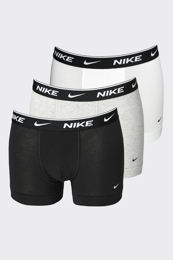 Nike Dreierpack Boxershorts | Weiss + Schwarz + Grau meliert | Herren  | L von Nike