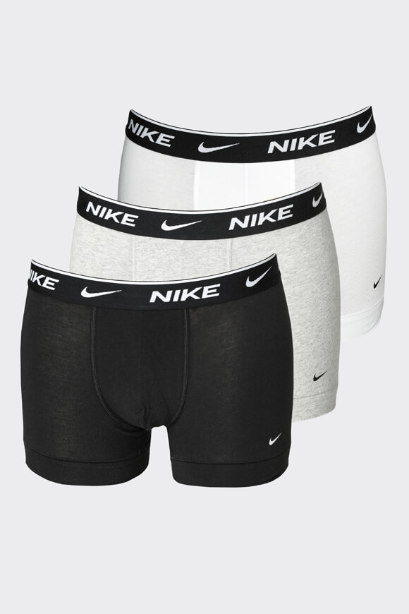 Nike Dreierpack Boxershorts | Weiss + Schwarz + Grau meliert | Herren  | XL von Nike