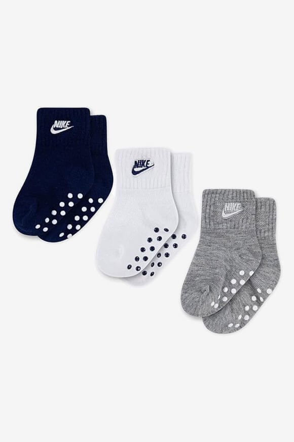 Nike Dreierpack Kids Socken | Blue Void + Grey Heather + White | Jungen  | EU18.5-23.5 von Nike