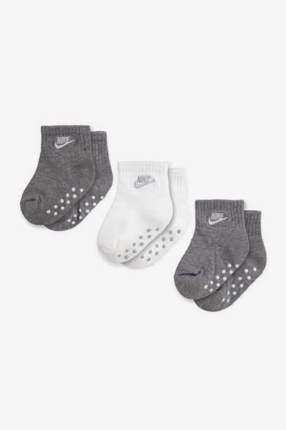 Nike Dreierpack Kids Socken | Grey Heather + White | Baby  | EU18.5-23.5 von Nike