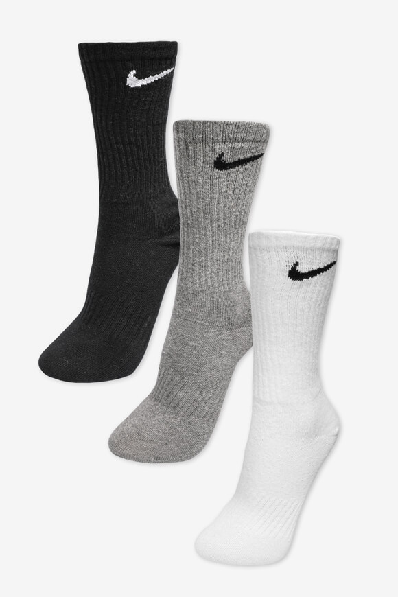 Nike Dreierpack Socken | Grau meliert + Schwarz + Weiss | Herren  | XL von Nike