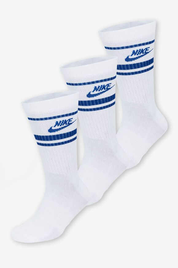 Nike Dreierpack Socken | Weiss + Game Royale | unisex  | EU38-42 von Nike