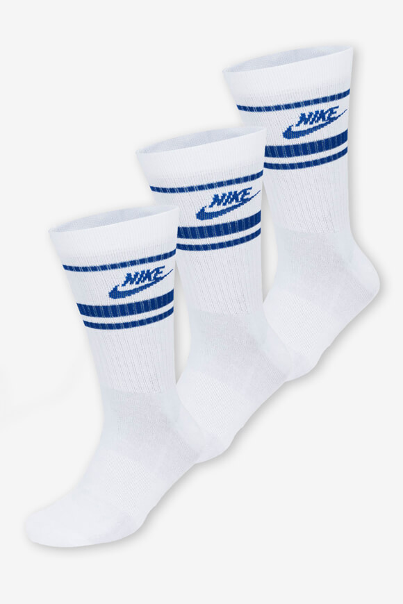 Nike Dreierpack Socken | Weiss + Game Royale | unisex  | EU38-42 von Nike