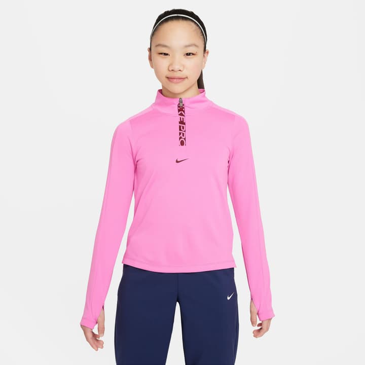 Nike Dri-FIT Pro Long-Sleeve 1/2-Zip Top Pullover pink von Nike