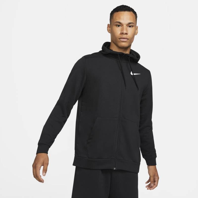 Nike Dri-FIT Trainings-Hoodie mit durchgehendem Reißverschluss für Herren - Schwarz von Nike