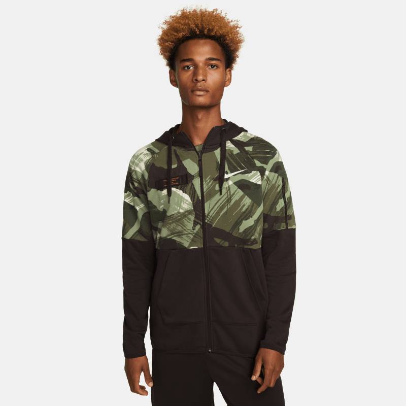 Nike Kapuzensweatjacke »DRI-FIT FLEECE MEN'S FULL-ZIP CAMO FITNESS HOODIE« von Nike