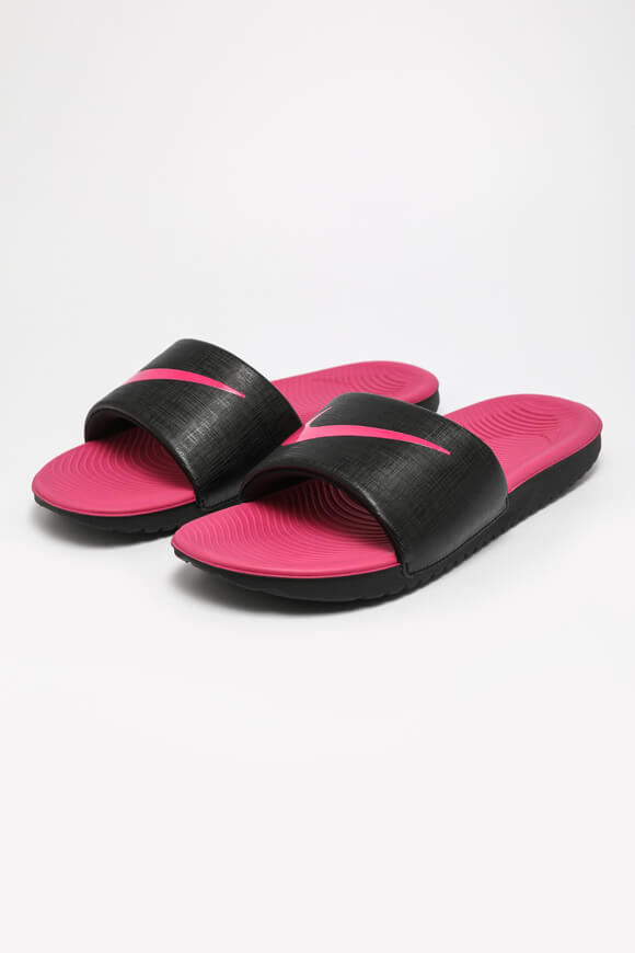 Nike Kawa Pantoletten | Black + Vivid Pink | Mädchen  | EU37.5 von Nike