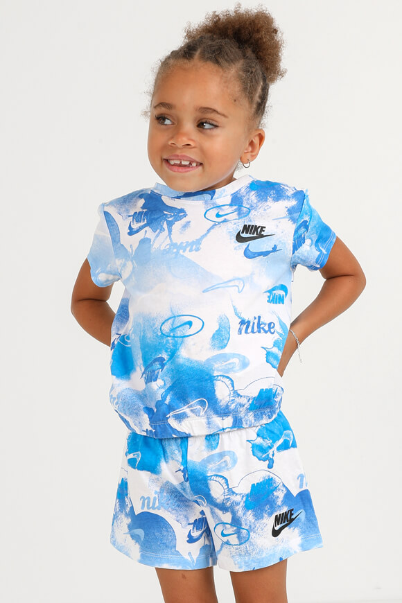 Nike Kids T-Shirt | Blue + White | Mädchen  | 7y von Nike