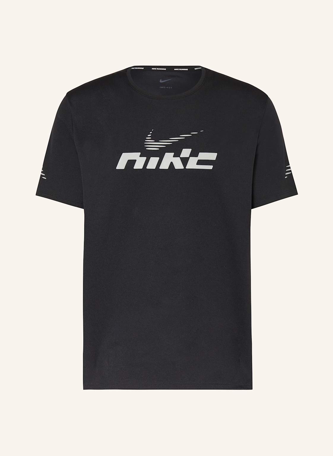 Nike Laufshirt Miler Flash Ss schwarz von Nike