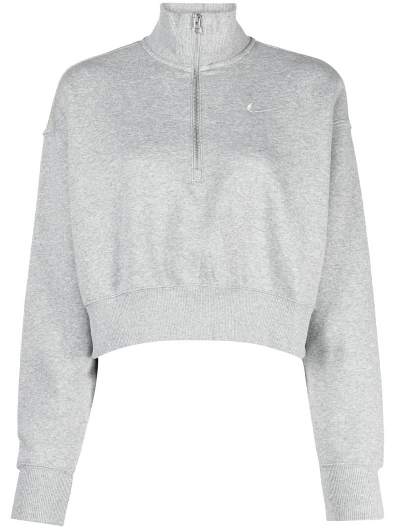 Nike Phoenix cropped zip-up sweatshirt - Grey von Nike