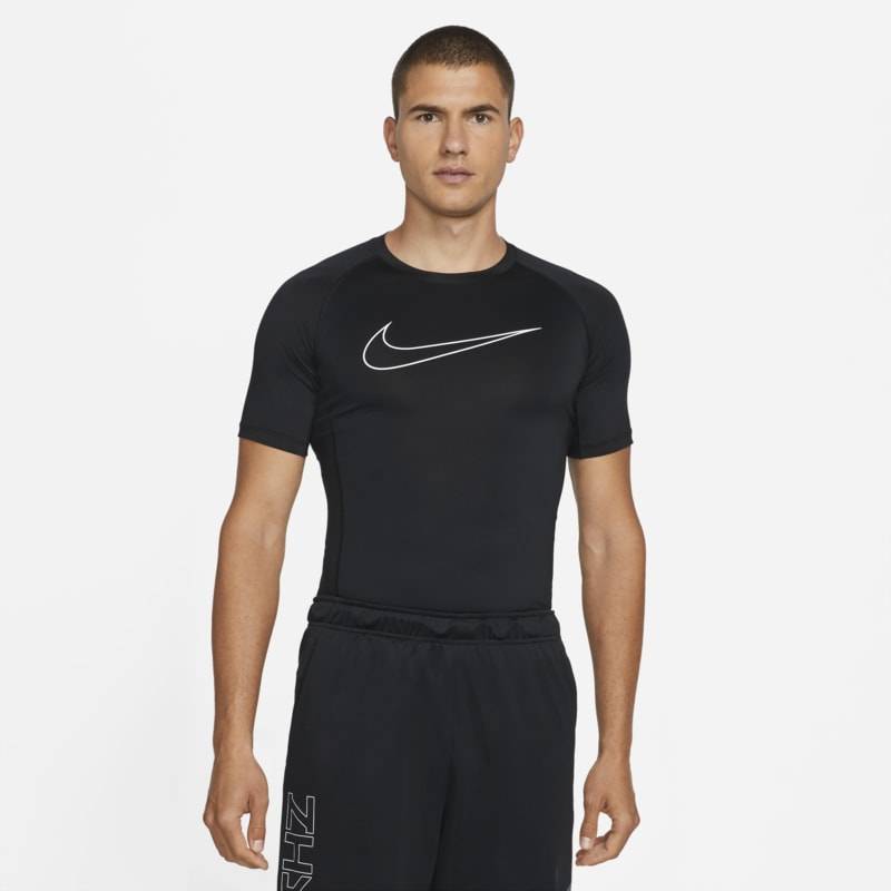 Nike Pro Dri-FIT Kurzarm-Oberteil mit enger Passform für Herren - Schwarz von Nike