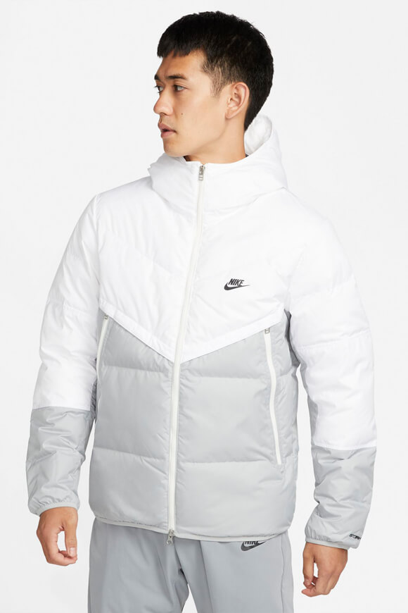 Nike Puffer Daunenjacke | Light Smoke Grey + White | Herren  | XL von Nike