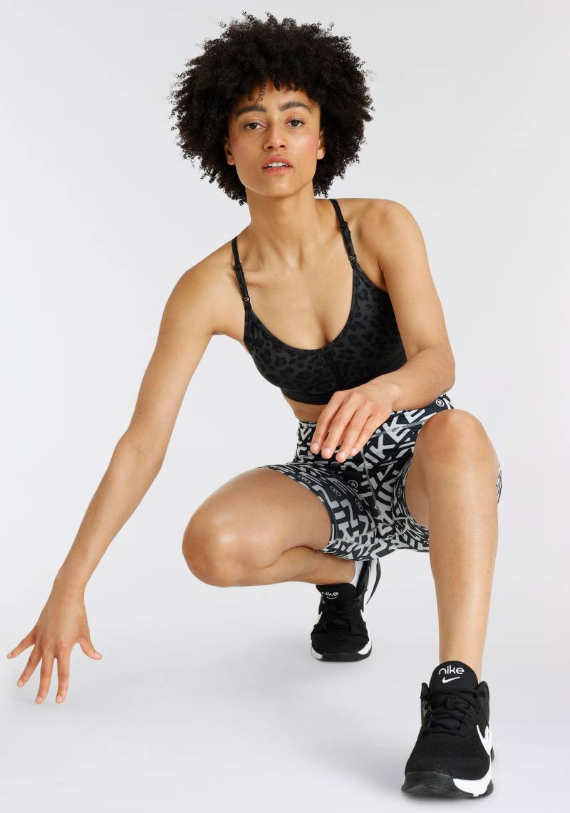 Nike Sport-BH »Indy Women's Light-Support 1-Piece Pad V-Neck Leopard Print Bra« von Nike
