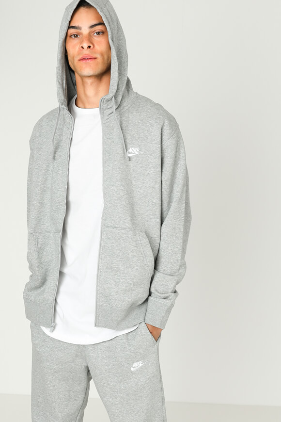 Nike Sportswear Club Kapuzensweatjacke | Grey Heather | Herren  | XXL von Nike