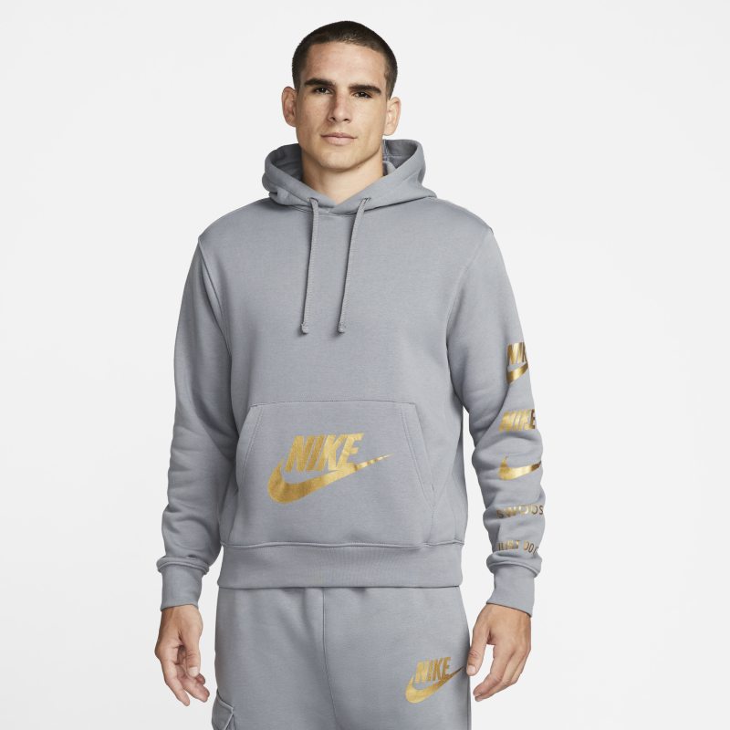 Nike Sportswear Standard Issue Fleece-Hoodie für Herren - Grau von Nike