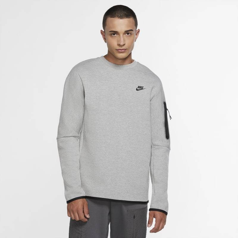 Nike Sportswear Tech Fleece Herren-Sweatshirt mit Rundhalsausschnitt - Grau Nike Sportswear Tech Fleece Herren-Sweatshirt mit Rundhalsausschnitt - Grau von Nike