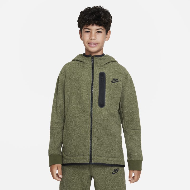 Nike Sportswear Tech winterfester Fleece-Hoodie mit durchgehendem Reißverschluss für ältere Kinder (Jungen) - Grün von Nike