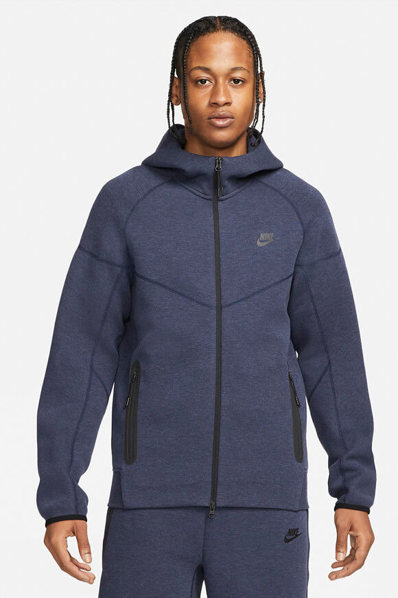 Nike Sportswear Tech Fleece Kapuzensweatjacke | Obsidian Heather + Black | Herren  | L von Nike