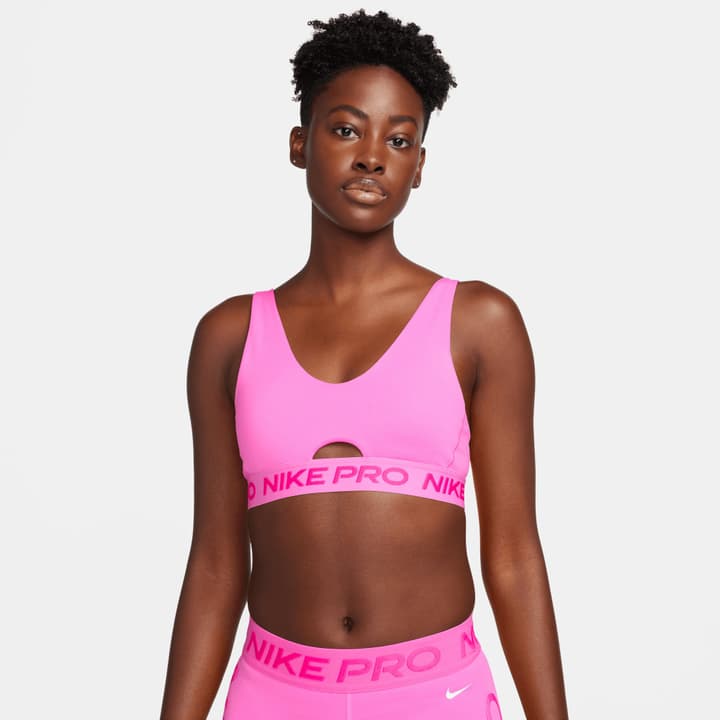 Nike W NP Indy Plunge Low Sports Bra Sport-BH pink von Nike