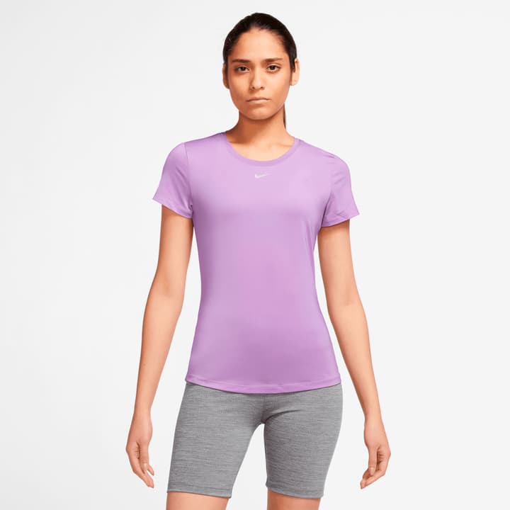 Nike W One DF SS Slim Top T-Shirt lila von Nike