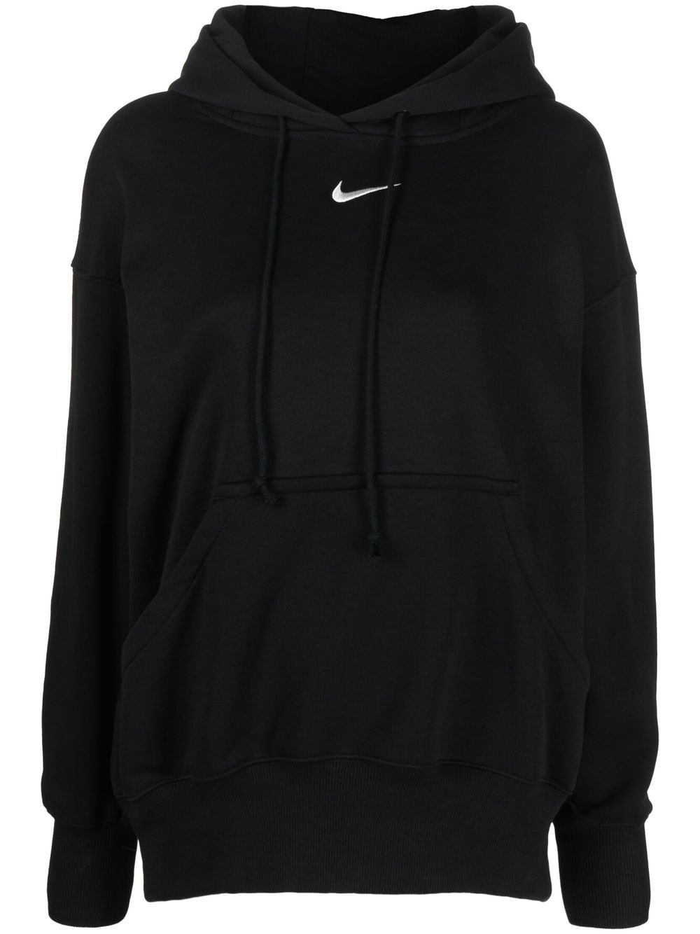 Nike embroidered-logo cotton hoodie - Black von Nike