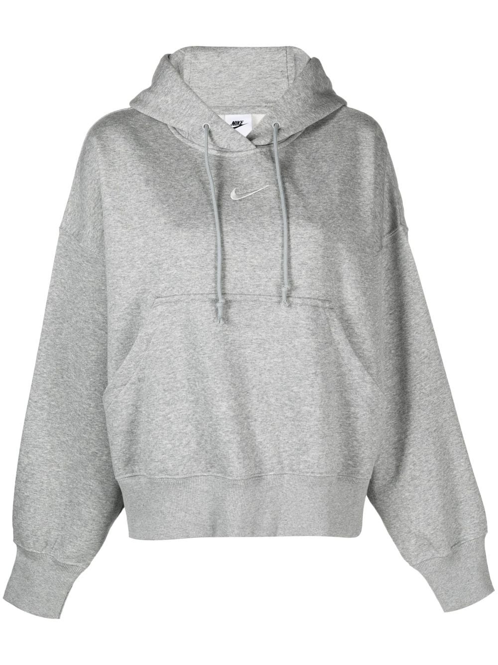 Nike logo-embroidered drawstring hoodie - Grey von Nike