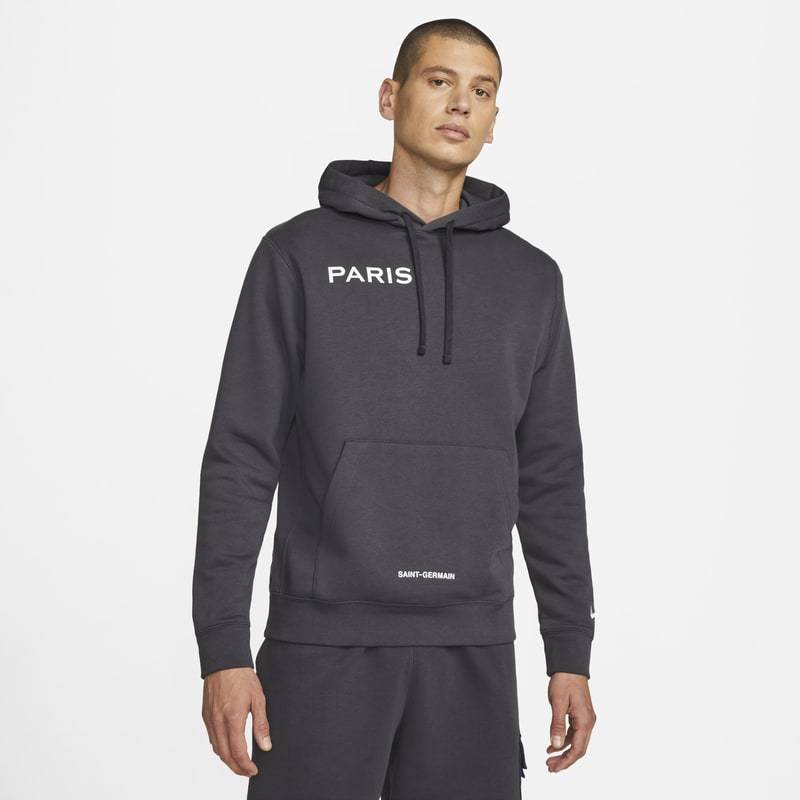 Paris Saint-Germain Club Fleece-Hoodie für Herren - Grau von Nike