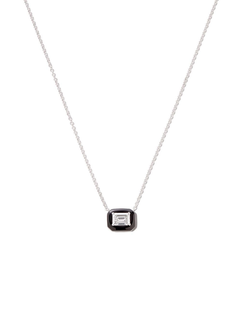 Nikos Koulis 18kt white gold diamond and enamel necklace - Silver von Nikos Koulis