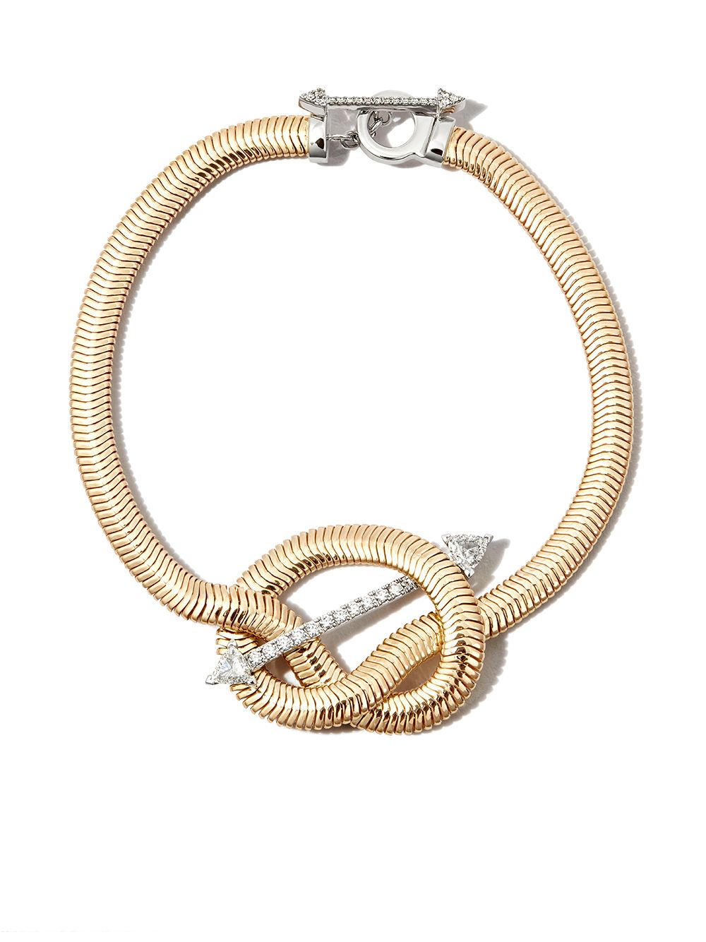 Nikos Koulis 18kt yellow gold Feelings Knot diamond bracelet von Nikos Koulis