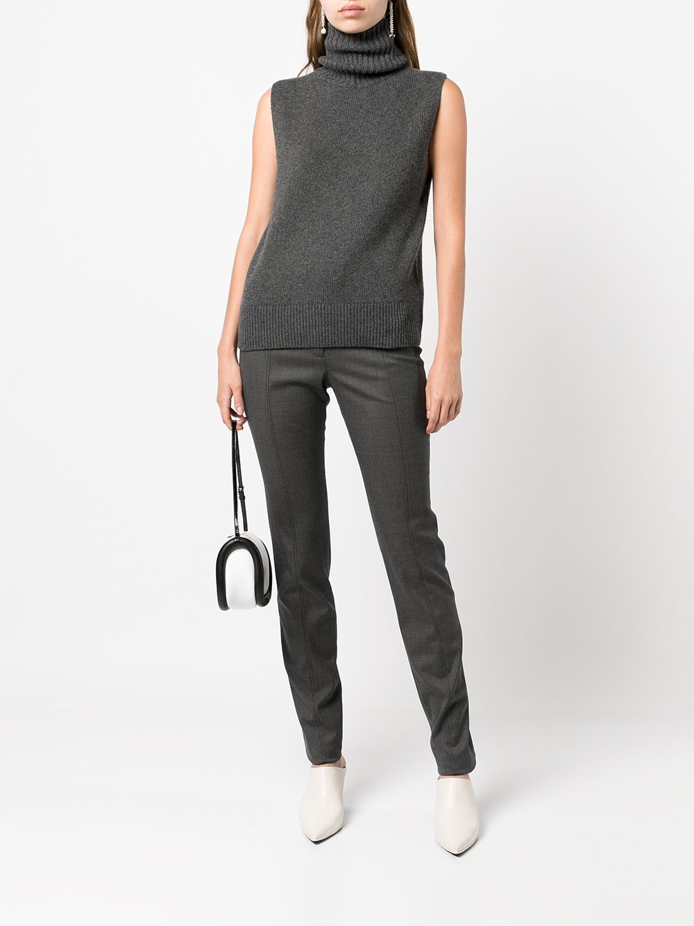 Nili Lotan Arthur roll-neck cashmere top - Grey von Nili Lotan