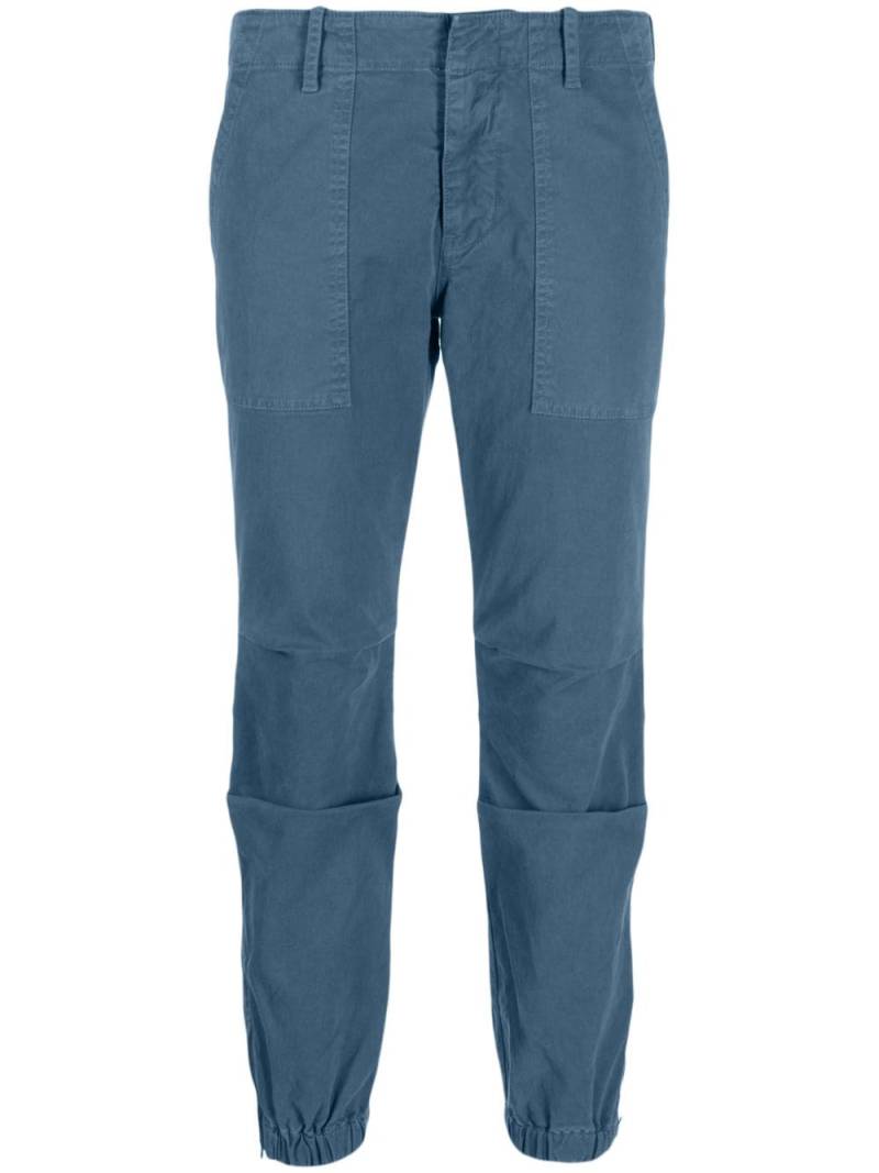 Nili Lotan concealed-fastening cotton tapered trousers - Blue von Nili Lotan