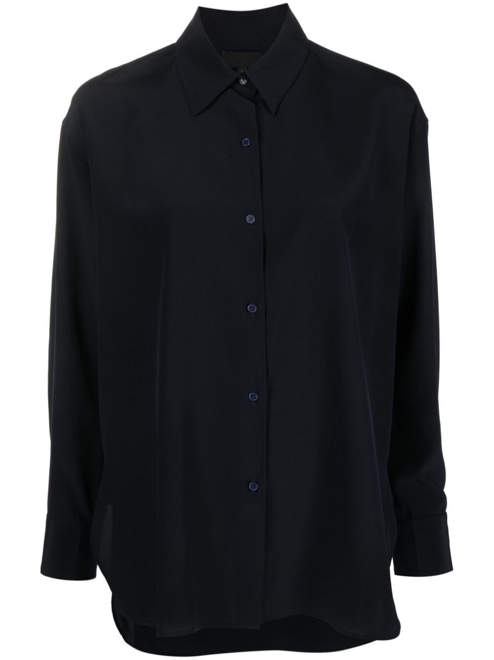Nili Lotan spread-collar silk shirt - Blue von Nili Lotan