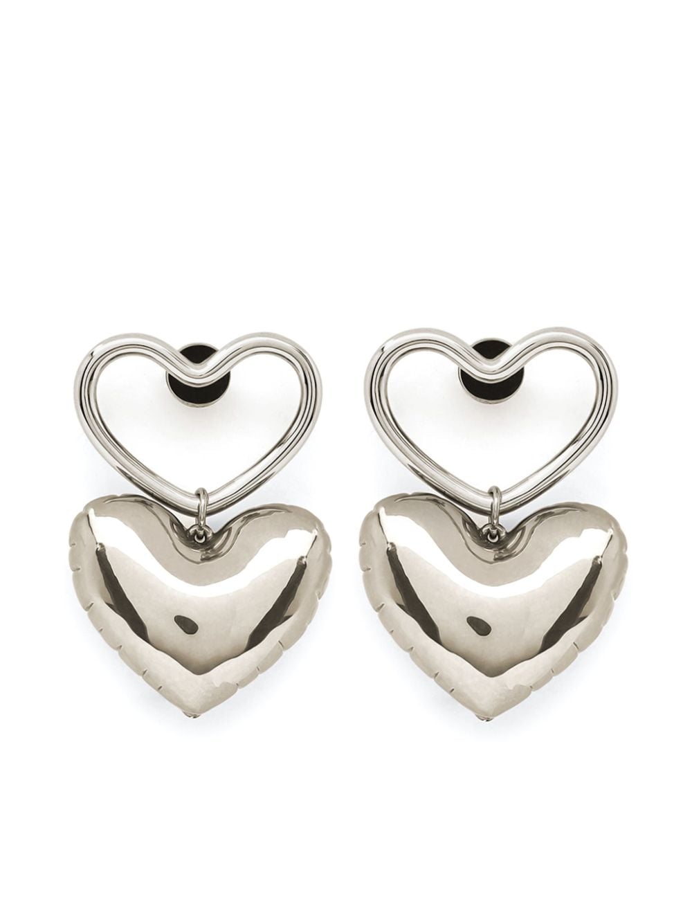 Nina Ricci Blow Up heart-charm earrings - Silver von Nina Ricci