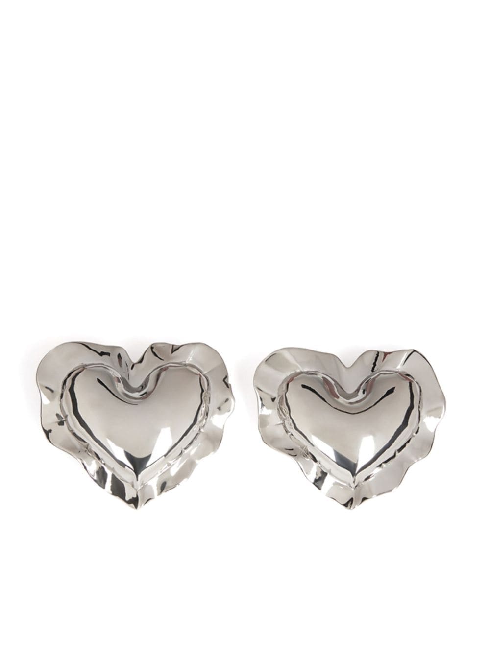 Nina Ricci Cushion Heart stud earrings - Silver von Nina Ricci