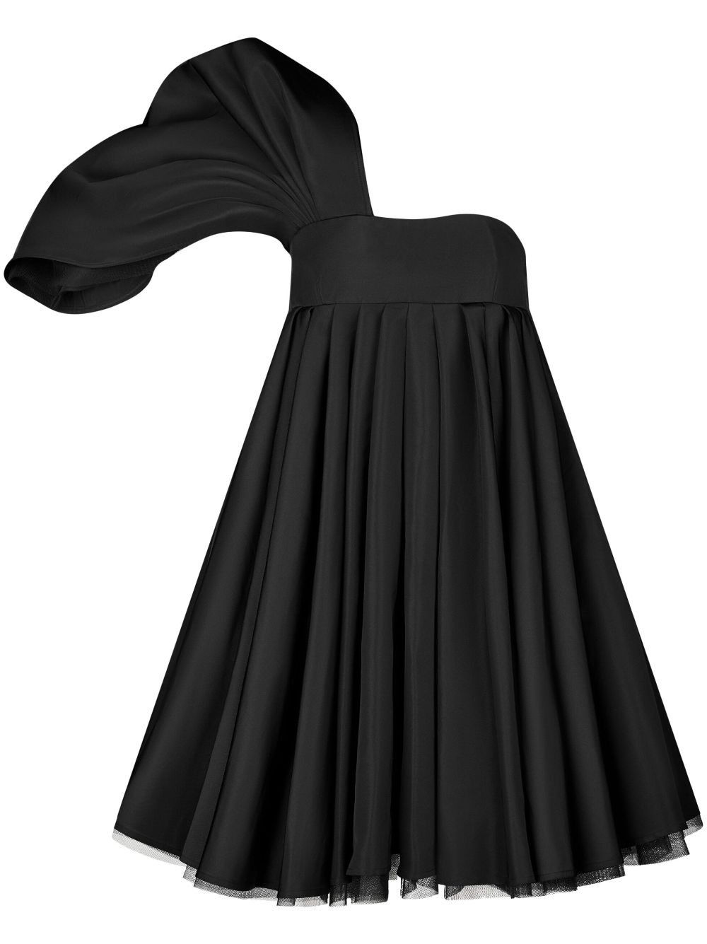 Nina Ricci asymmetric flared one-shoulder dress - Black von Nina Ricci