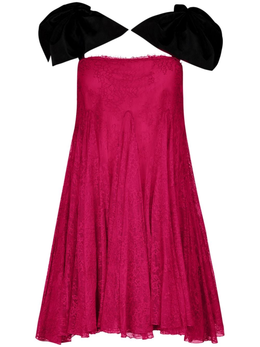 Nina Ricci bow-detail lace minidress - Pink von Nina Ricci