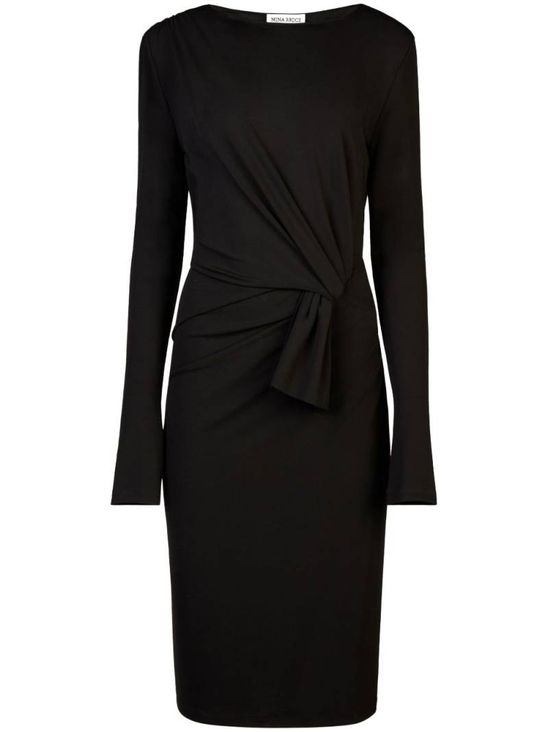 Nina Ricci bow-detailing long-sleeve dress - Black von Nina Ricci