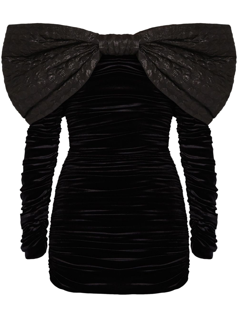 Nina Ricci bow-detailing off-shoulder dress - Black von Nina Ricci