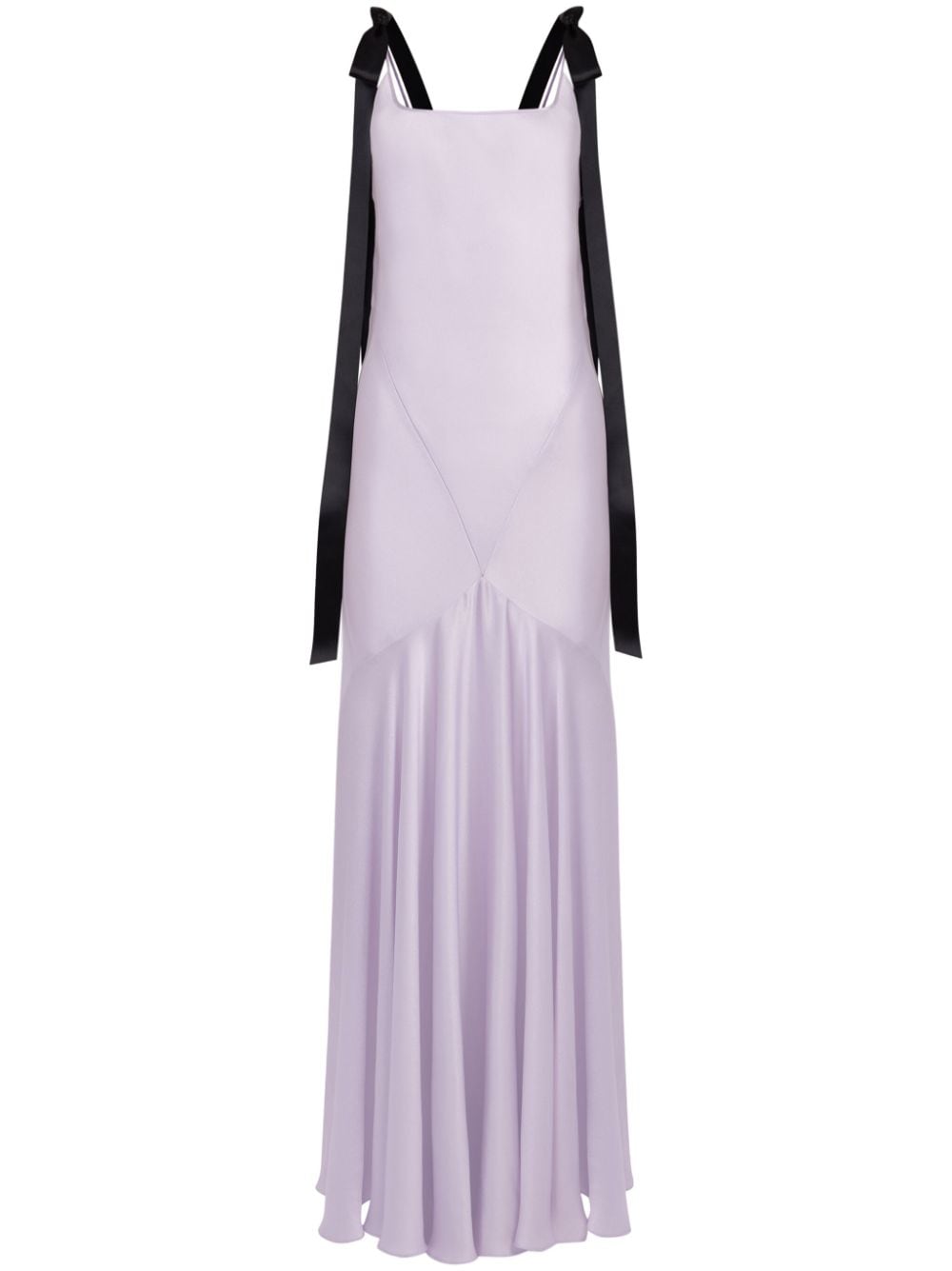 Nina Ricci bow satin maxi dress - Purple von Nina Ricci