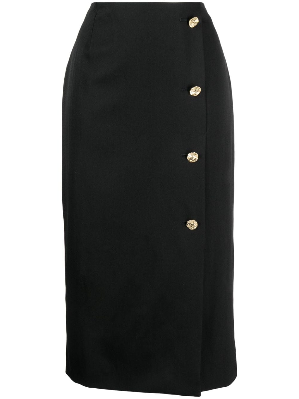 Nina Ricci button-fastening wool pencil skirt - Black von Nina Ricci