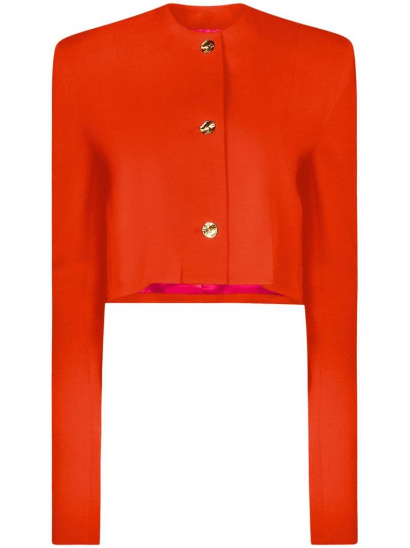 Nina Ricci collarless cropped wool jacket - Orange von Nina Ricci