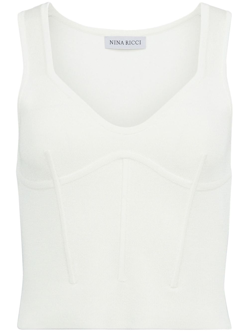 Nina Ricci corset-style tank top - White von Nina Ricci