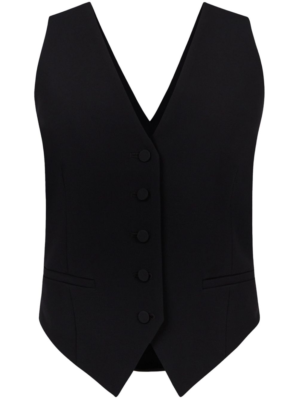 Nina Ricci draped open-back vest - Black von Nina Ricci