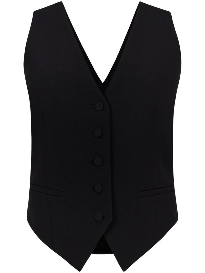 Nina Ricci draped open-back vest - Black von Nina Ricci