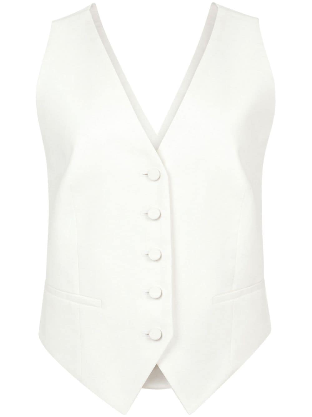 Nina Ricci draped open-back vest - White von Nina Ricci
